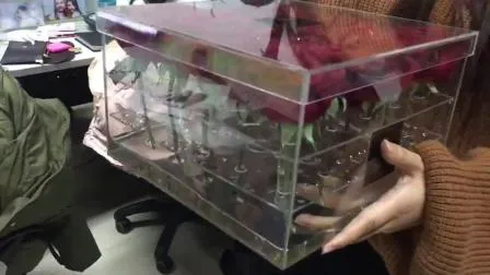 Acrylic Clear Preserved Fresh Flower Waterproof Packaging Box for Mmortalized Flower Display