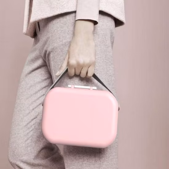 Новый портативный модный ланч-бокс Aveco емкостью 800 мл из переработанного пластика с пряжкой, материал ПП, прочный, легкий, можно использовать в микроволновой печи, ложка, вилка, пространство